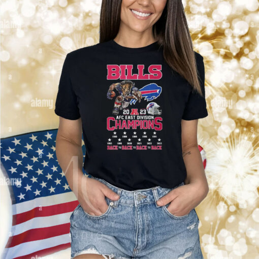 Bills 2023 AFC East Champions Let’s Go Bills Two-Sided Shirts