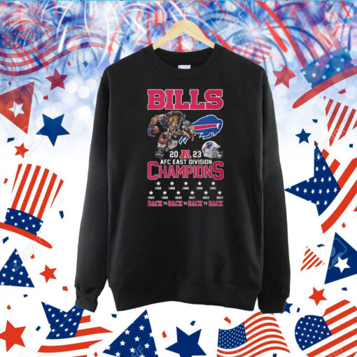 Bills 2023 AFC East Champions Let’s Go Bills Two-Sided TShirt