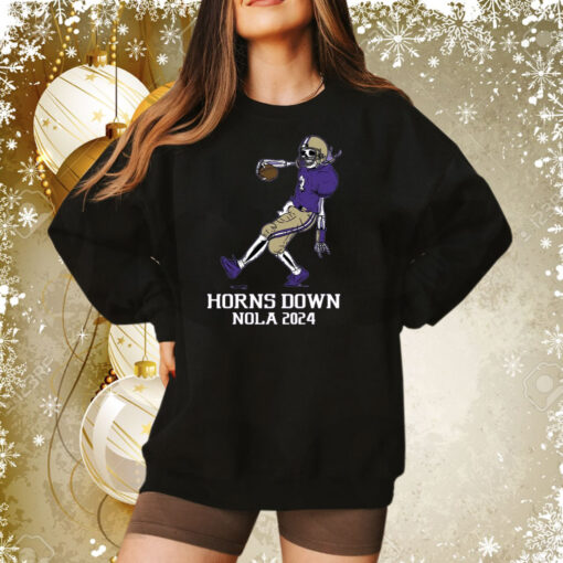 Horns Down WA Nola 2024 Sweatshirt