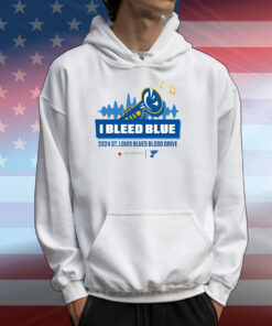 I Bleed Blue 2024 St Louis Blues Blood Drive T-Shirts