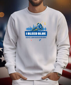 I Bleed Blue 2024 St Louis Blues Blood Drive Tee Shirts