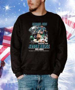 Jason Kelce Philadelphia Eagles 2011 – 2024 Thank You For The Memories Tee Shirts