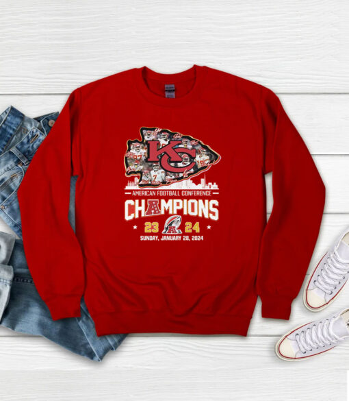 Kansas City Chiefs American Football Conference Champions 23 24 Sunday January 28 2024 Sweatshirt