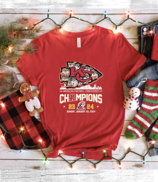 Kansas City Chiefs American Football Conference Champions 23 24 Sunday January 28 2024 Shirt