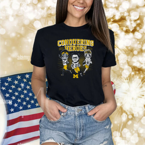 Michigan Football 2023 CARICATURES Conquering Heroes Shirts