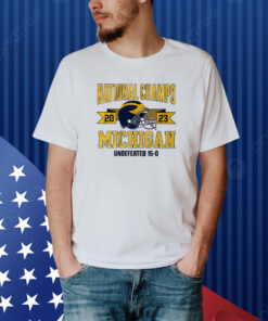 Michigan Football NATIONAL CHAMPIONS ARCHED HELMET 2023 Shirt