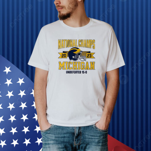 Michigan Football NATIONAL CHAMPIONS ARCHED HELMET 2023 Shirt