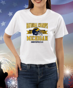 Michigan Football NATIONAL CHAMPIONS ARCHED HELMET 2023 Shirts