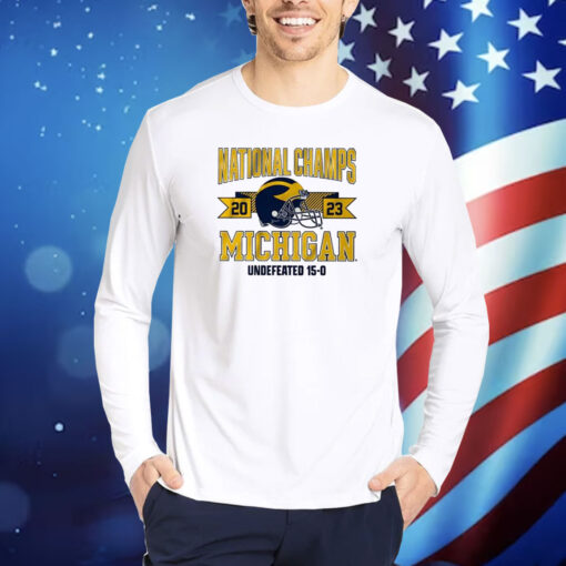 Michigan Football NATIONAL CHAMPIONS ARCHED HELMET 2023 TShirts