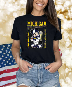 Mickey Michigan Champions 2024 CFP National Shirts