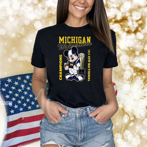 Mickey Michigan Champions 2024 CFP National Shirts