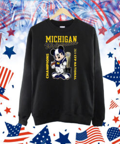 Mickey Michigan Champions 2024 CFP National TShirt