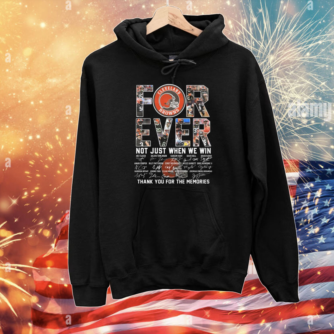 NFL Cleveland Browns Forever Not Just When We Win Thank You For The Memories T-Shirts