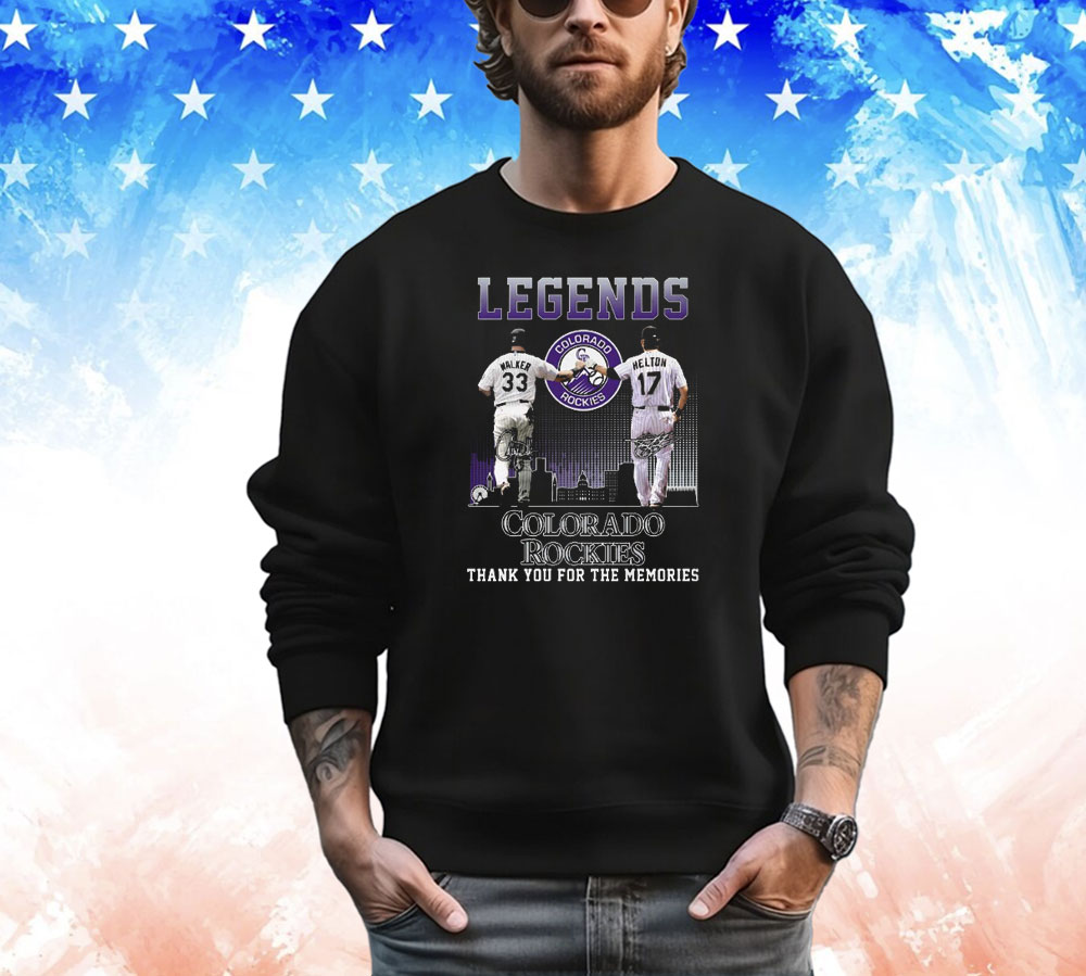 Legends Colorado Rockies Walker And Helton Thank You For The Memories Shirt