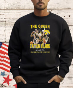 The Queen Caitlin Clark Ncaas Womens All-Time Leading Scorer Shirt