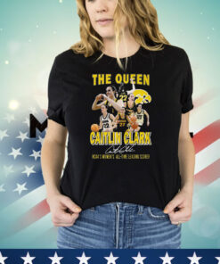 The Queen Caitlin Clark Ncaas Womens All-Time Leading Scorer Shirt