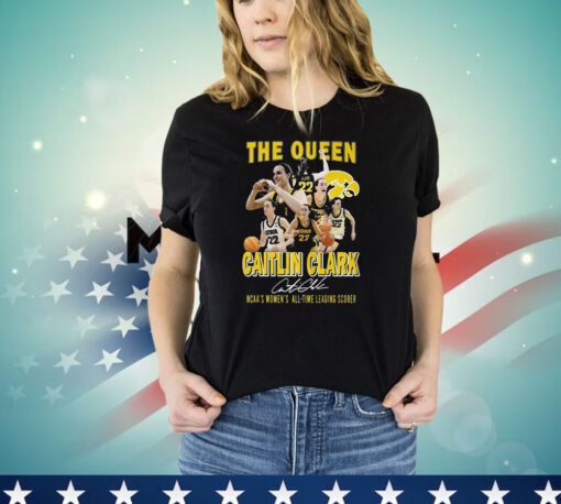 The Queen Caitlin Clark Ncaas Womens All-Time Leading Scorer Shirt