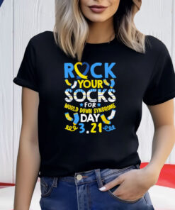 Rock Your Socks Down Syndrome Day Awareness For Boys Girls Shirt