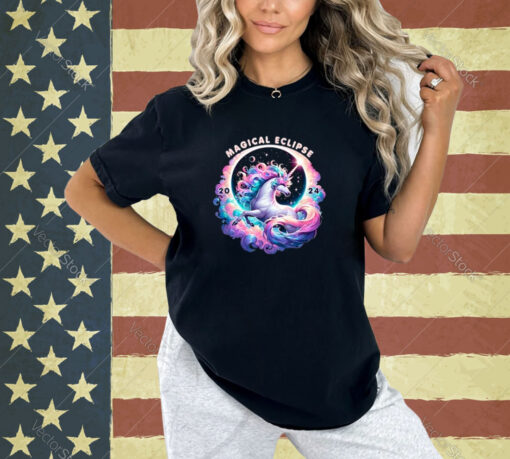 2024 Total Solar Eclipse Totality Unicorn Magical Eclipse T-Shirt