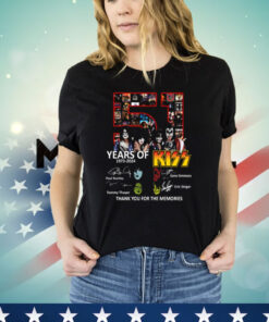 51 Years Of 1973-2024 Kiss Band Thank You For The Memories signatures Shirt