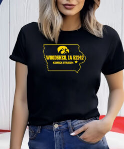 Iowa Women's Basketball Woodshed Ia 52242 Kinnick Stadium T-Shirt