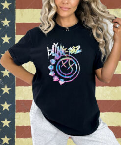 Blink 182 Colourful Inset Rock Music by Rock Off T-Shirt