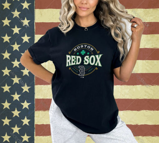 Boston Red Sox Black St. Patrick’s Day Lucky 2024 T-Shirt