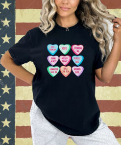 Boston candy hearts Valentine’s day T-shirt