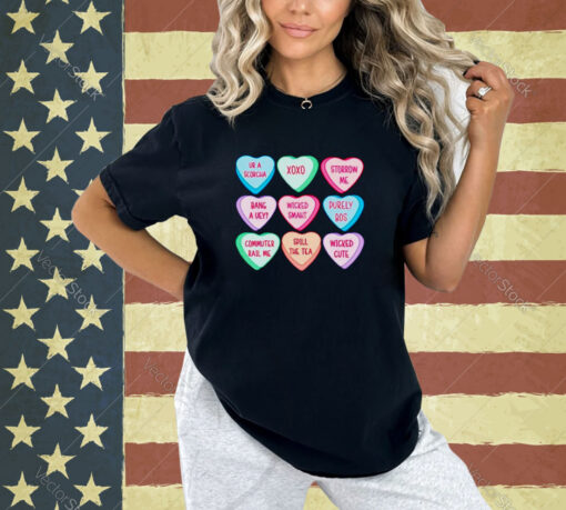 Boston candy hearts Valentine’s day T-shirt