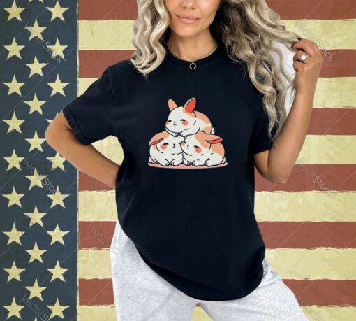 The "Cat Fluffy Trio T-Shirt" likely features a charming and adorable design showcasing three fluffy cats. Here's a description of what such a T-shirt might entail: Cat Fluffy Trio T-Shirt: Embrace Feline Charm and Cuteness Wrap yourself in the cozy charm of the Cat Fluffy Trio T-Shirt, a delightful garment that celebrates the irresistible allure of fluffy feline companions. This adorable design captures the playful and endearing nature of cats, making it a perfect choice for cat lovers everywhere. Charming Design: Emblazoned on the front of the T-shirt is a whimsical graphic featuring three fluffy cats in various playful poses. Whether they're curled up contentedly, batting at imaginary toys, or simply gazing off into the distance with their mesmerizing eyes, the cats exude charm and cuteness. Irresistible Cuteness: The Cat Fluffy Trio T-Shirt is sure to melt hearts with its depiction of cuddly and adorable cats. Their fluffy coats, expressive eyes, and playful demeanor evoke feelings of warmth, joy, and affection, making this T-shirt a must-have for cat enthusiasts and animal lovers alike. Versatile Wear: Crafted from soft and comfortable materials, the T-shirt offers both style and comfort for everyday wear. Whether worn as a casual statement piece, a cozy loungewear option, or a fun addition to your wardrobe, it's the perfect choice for showcasing your love for cats in style. Great Gift Idea: Searching for the purr-fect gift for a cat lover in your life? The Cat Fluffy Trio T-Shirt is sure to delight. Its charming design and universal appeal make it a thoughtful and cherished gift for birthdays, holidays, or any occasion that calls for a touch of feline charm. Connect with the Cat Community: By wearing the Cat Fluffy Trio T-Shirt, you become part of the vibrant and passionate community of cat lovers. Whether attending cat-themed events, volunteering at animal shelters, or simply sharing photos of your own beloved feline friends, you can connect with like-minded individuals who share your passion for cats. Conclusion: The Cat Fluffy Trio T-Shirt is a delightful and heartwarming garment that celebrates the lovable charm of cats in all their fluffy glory. With its charming design, comfortable fit, and universal appeal, it's the perfect way to showcase your affection for our feline friends and spread joy wherever you go. Please note that the specifics of the design and content of the T-shirt may vary depending on the creator's intentions and any official branding associated with cat-themed merchandise.