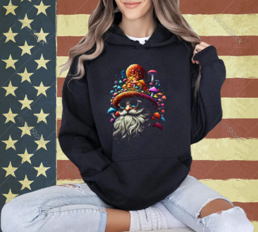 Colorful Mushroom Santa Claus Christmas Hoodie T-shirt