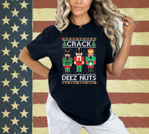 Crack Deez Nuts Ugly Christmas Sweater T-shirt