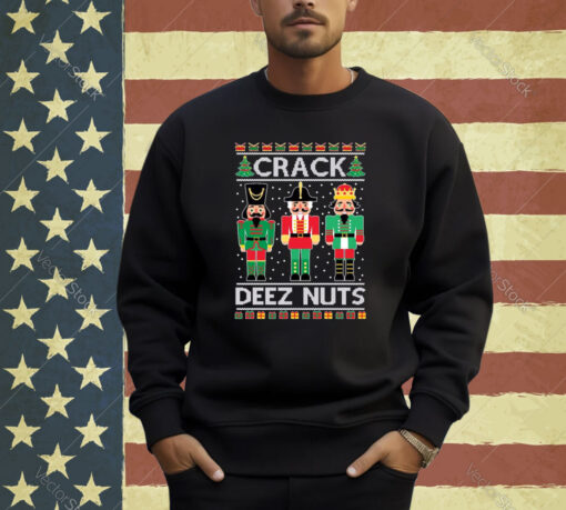 Crack Deez Nuts Ugly Christmas Sweater T-shirt