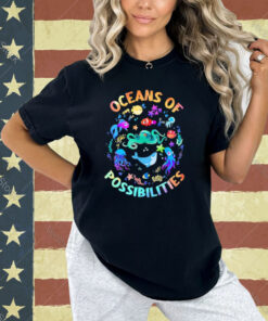 Cute oceans of possibilities summer reading sea creatures T-shirt