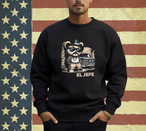 EL JEFE Hip Hop Teddy Bear Lowrider Shirt Chicano Cholo T-Shirt