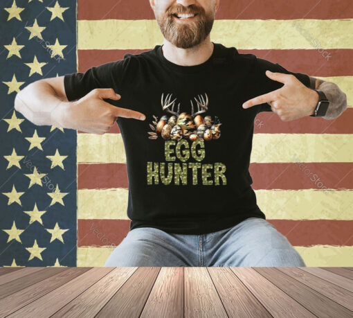 Easter Egg Hunter Camo Funny Eggs Deer Boys Girls Kids T-Shirt