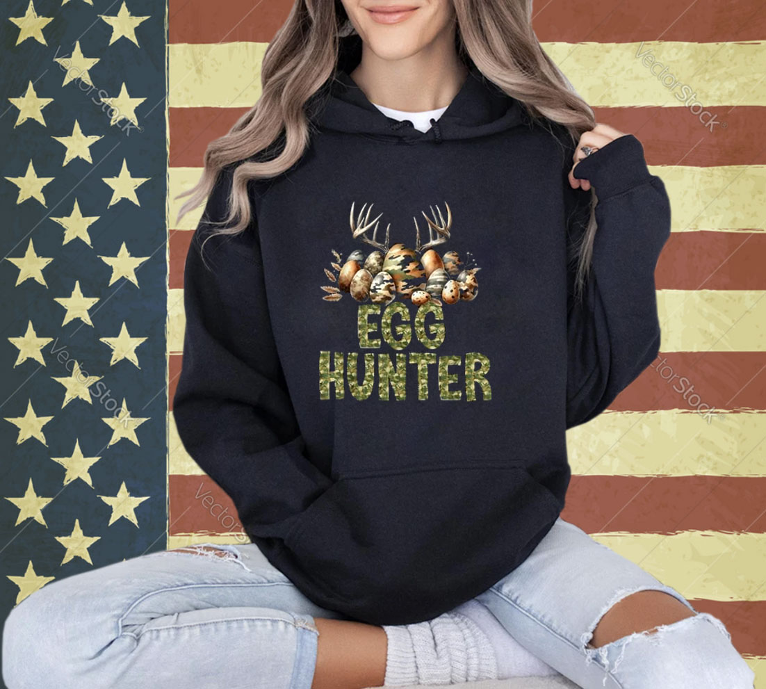 Easter Egg Hunter Camo Funny Eggs Deer Boys Girls Kids T-Shirt