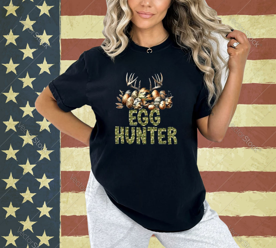 Easter Egg Hunter Camo Funny Eggs Deer Boys Girls Kids T-Shirt