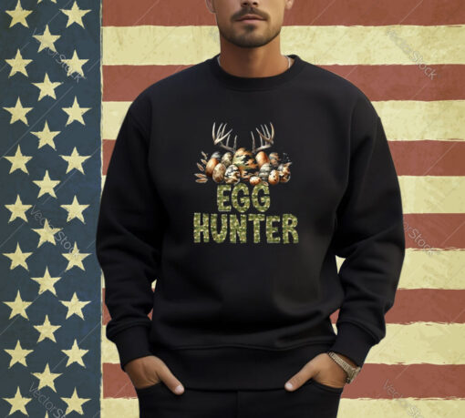 Easter Egg Hunter Camo Funny Eggs Deer Boys Girls Kids T-Shirt