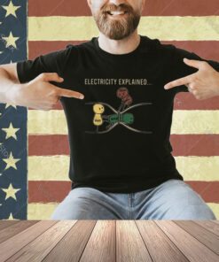 Electricity Explained Electrician Retro T-shirt