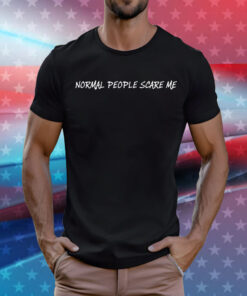Evan Peters wearing normal people scare me T-Shirt