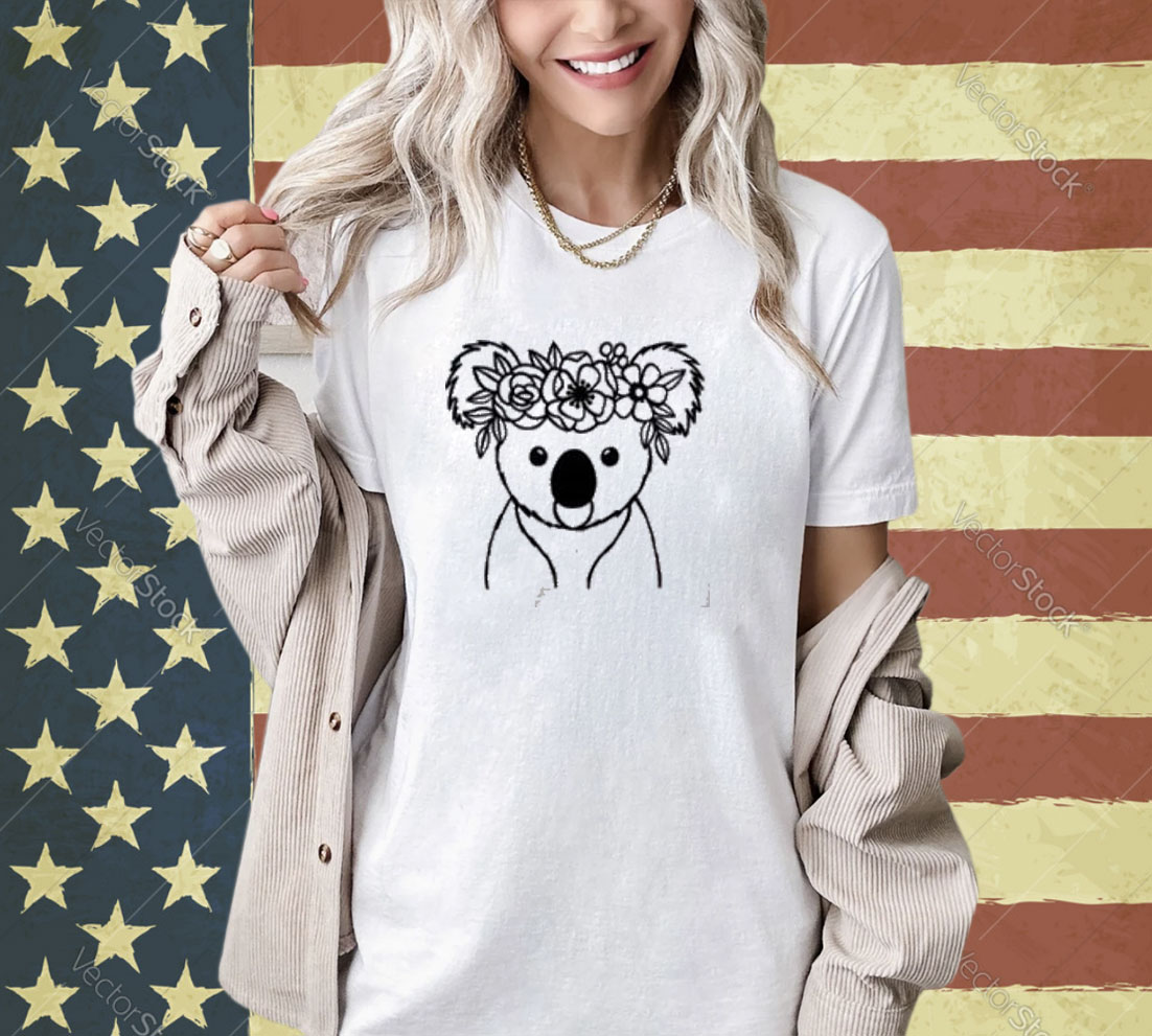 Floral Koala Shirt, Koala Lover Shirt, Cute Koala T-Shirt