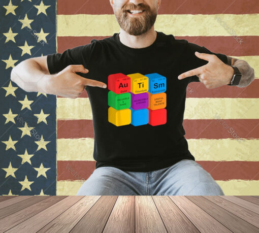 Funny Autism Awareness Elements Periodic Table Chemistry T-Shirt