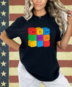 Funny Autism Awareness Elements Periodic Table Chemistry T-Shirt