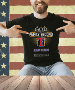 God First Family Second Then Rangers Basketball T-Shirt