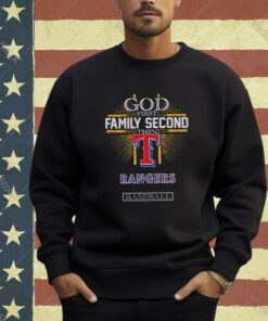 God First Family Second Then Rangers Basketball T-Shirt