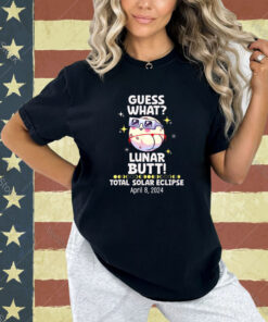 Guess What Lunar Butt Kawaii Eclipse Solar Glasses 2024 Fun T-Shirt