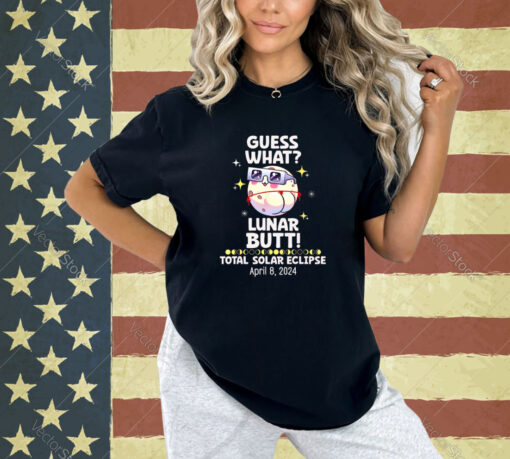 Guess What Lunar Butt Kawaii Eclipse Solar Glasses 2024 Fun T-Shirt