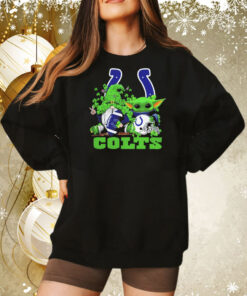 Indianapolis Colts Baby Yoda Happy St.Patrick’s Day Shamrock 2024 Tee Shirt