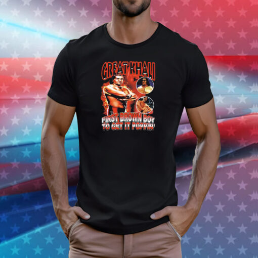 Mansoor WWE great khali first brown boy to get it poppin’ T-Shirt